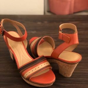 Naturalizer Orange multi color Sandals